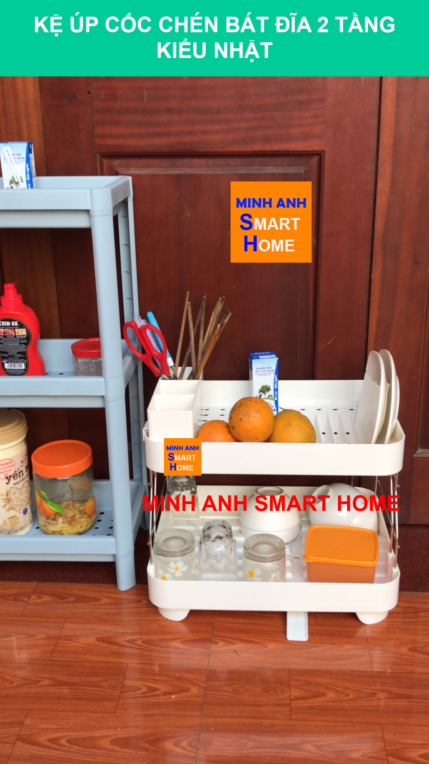 Giá úp bát inox đặt trên bồn rửa