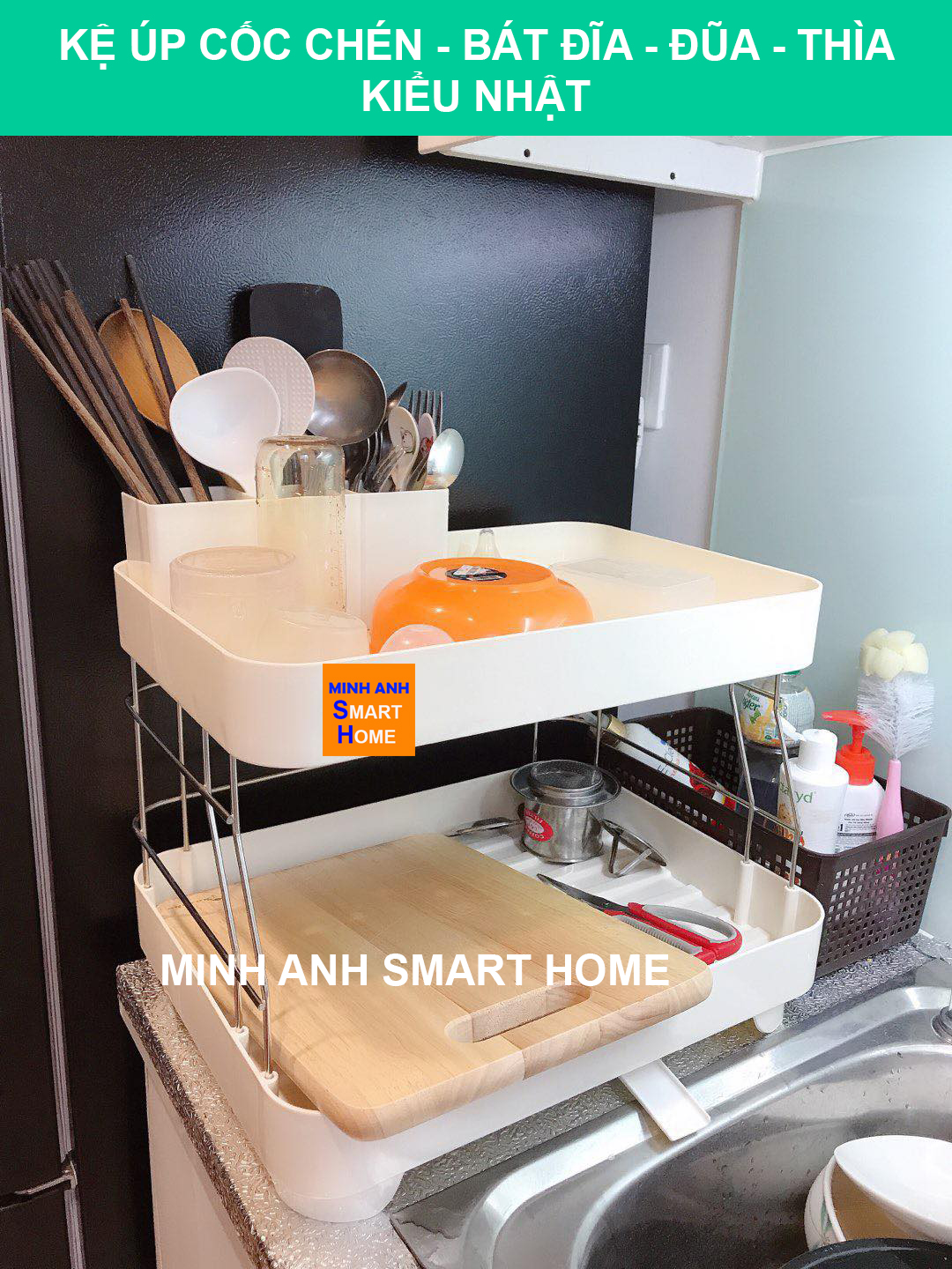 kệ để chén bát trên bồn rửa