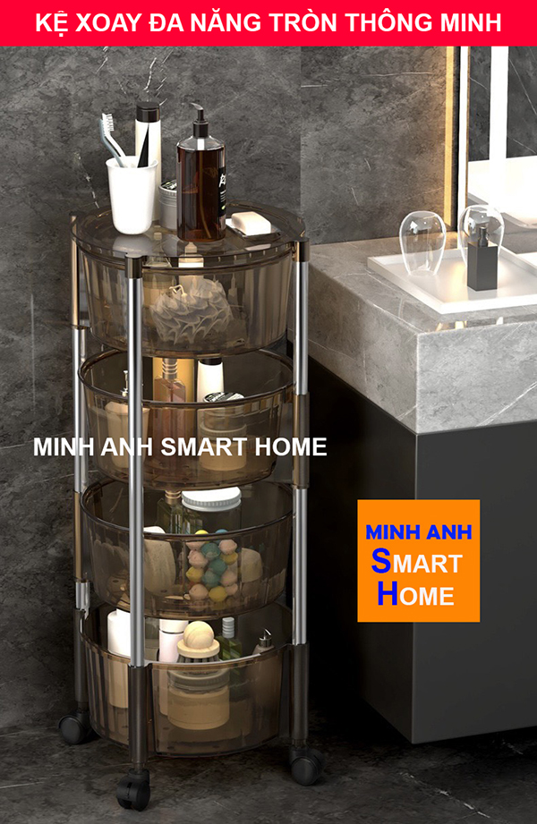 Kệ xoay đa năng đựng đồ trong nhà tắm