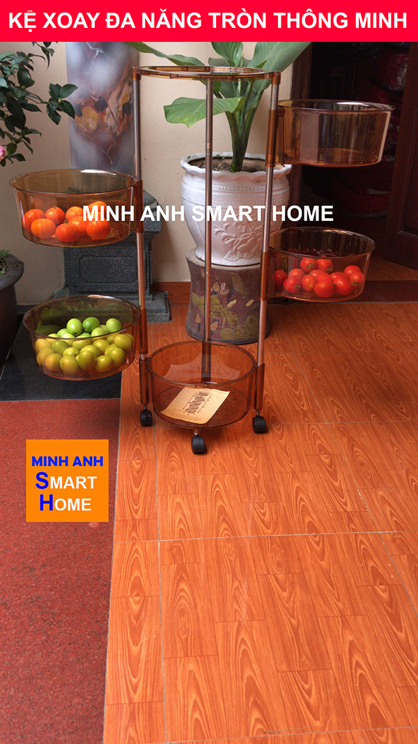 Kệ xoay đa năng tròn đựng đồ trong nhà bếp