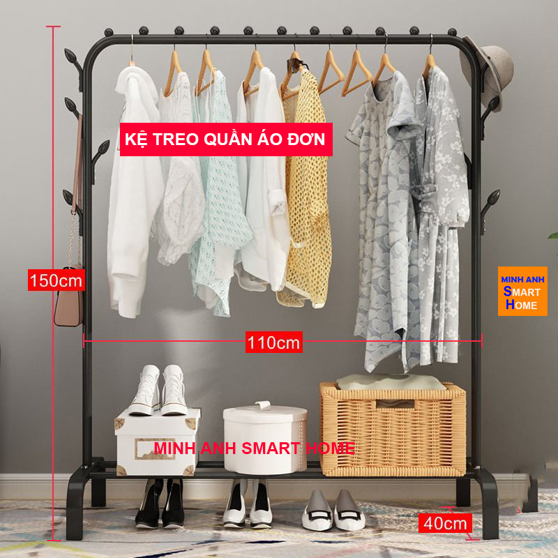 Kệ treo quần áo đa năng đơn