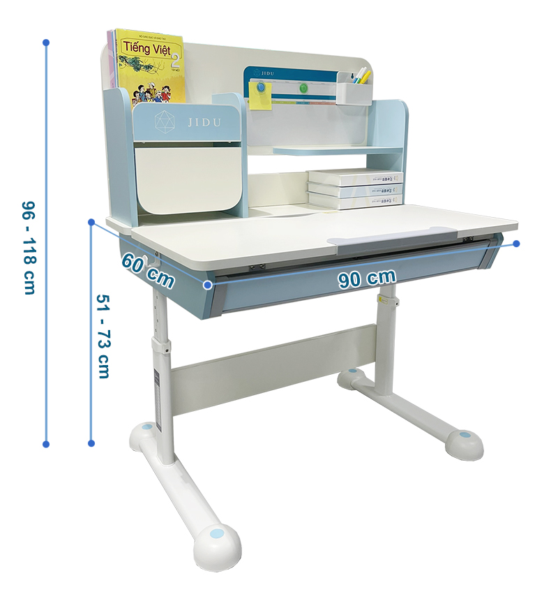 Kích thước bàn học thông minh chống gù chống cận nâng hạ chiều cao 