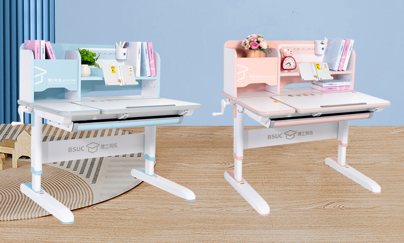 Bàn học thông minh chống gù chống cận cao cấp dà 1m có 2 màu xanh, hồng