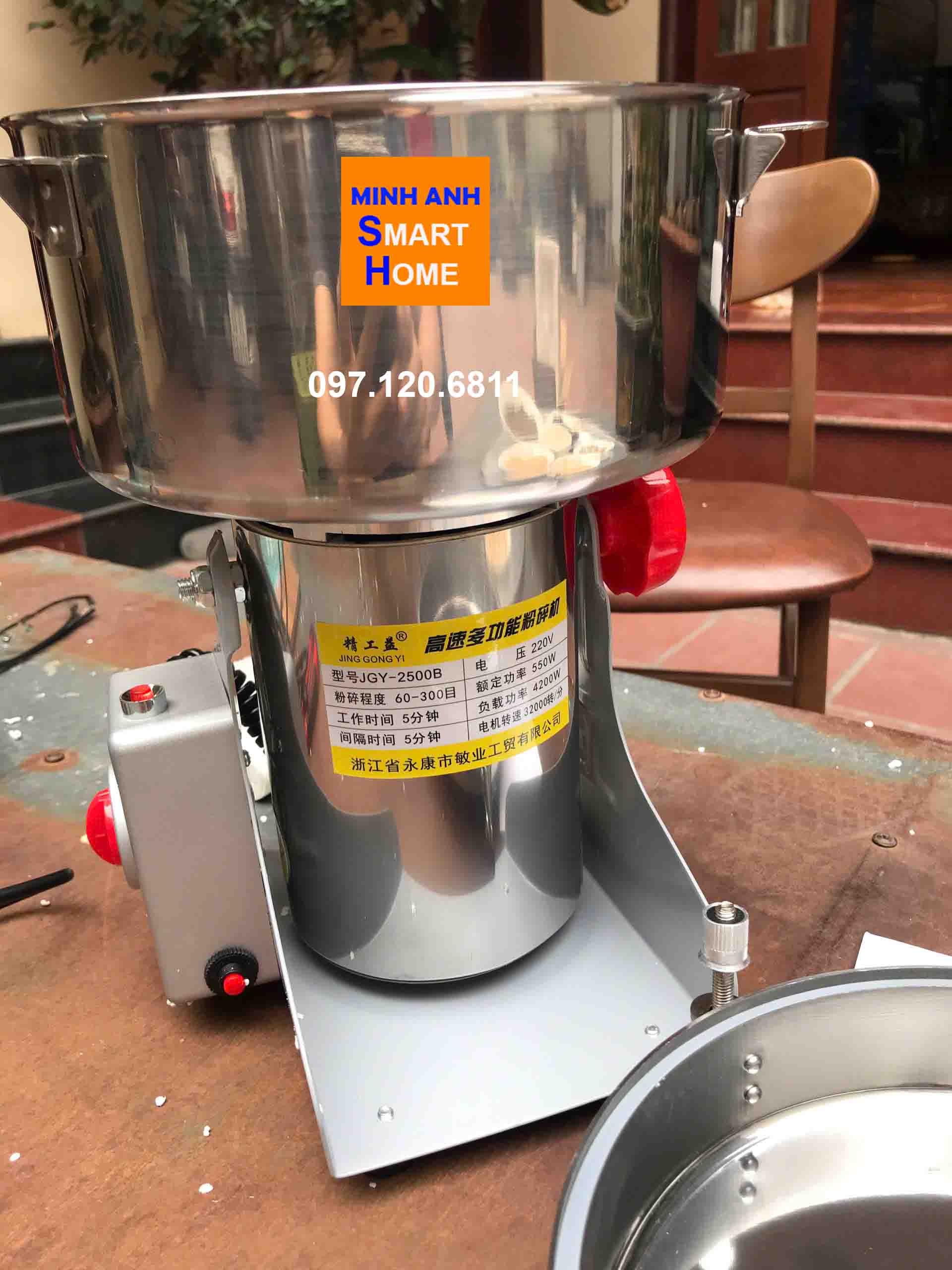 Thông số kỹ thuật máy xay bột khô 2500g