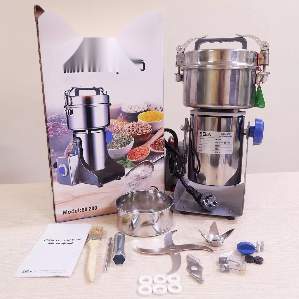 Máy xay bột khô Seka chính hãng