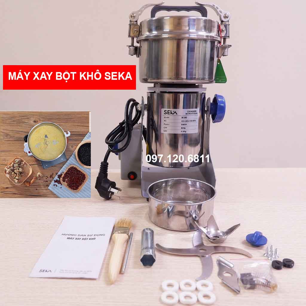 Máy Xay Bột Khô Gia Đình thương hiệu Seka