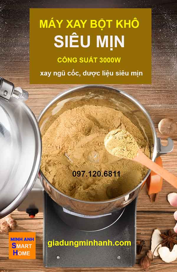 Máy xay bột khô siêu mịn 3000w chính hãng Seka