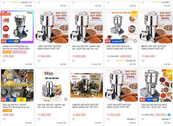 máy xay bột khô trên thị trường