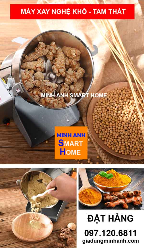 Máy xay nghệ khô chính hãng Seka công suất 3000w