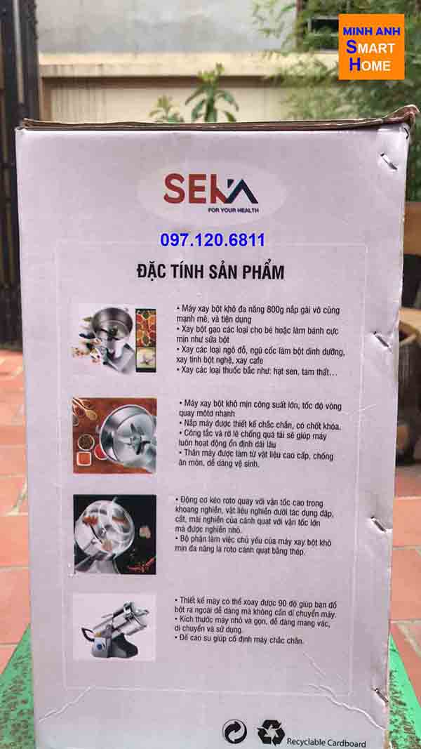 Đặc tính máy xay bột khô seka