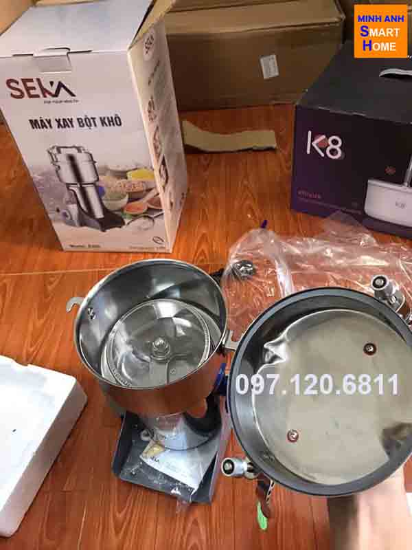 hình ảnh thực tế nắp máy xay bột khô seka