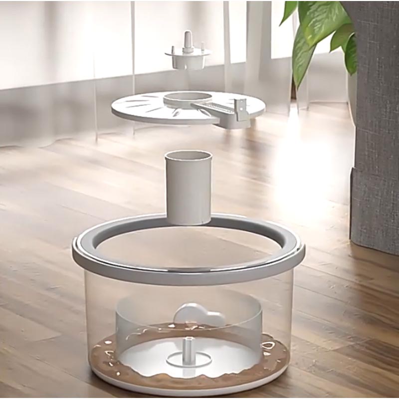 Ảnh mô phỏng cấu trúc hoạt động của bộ cây lau nhà thông minh