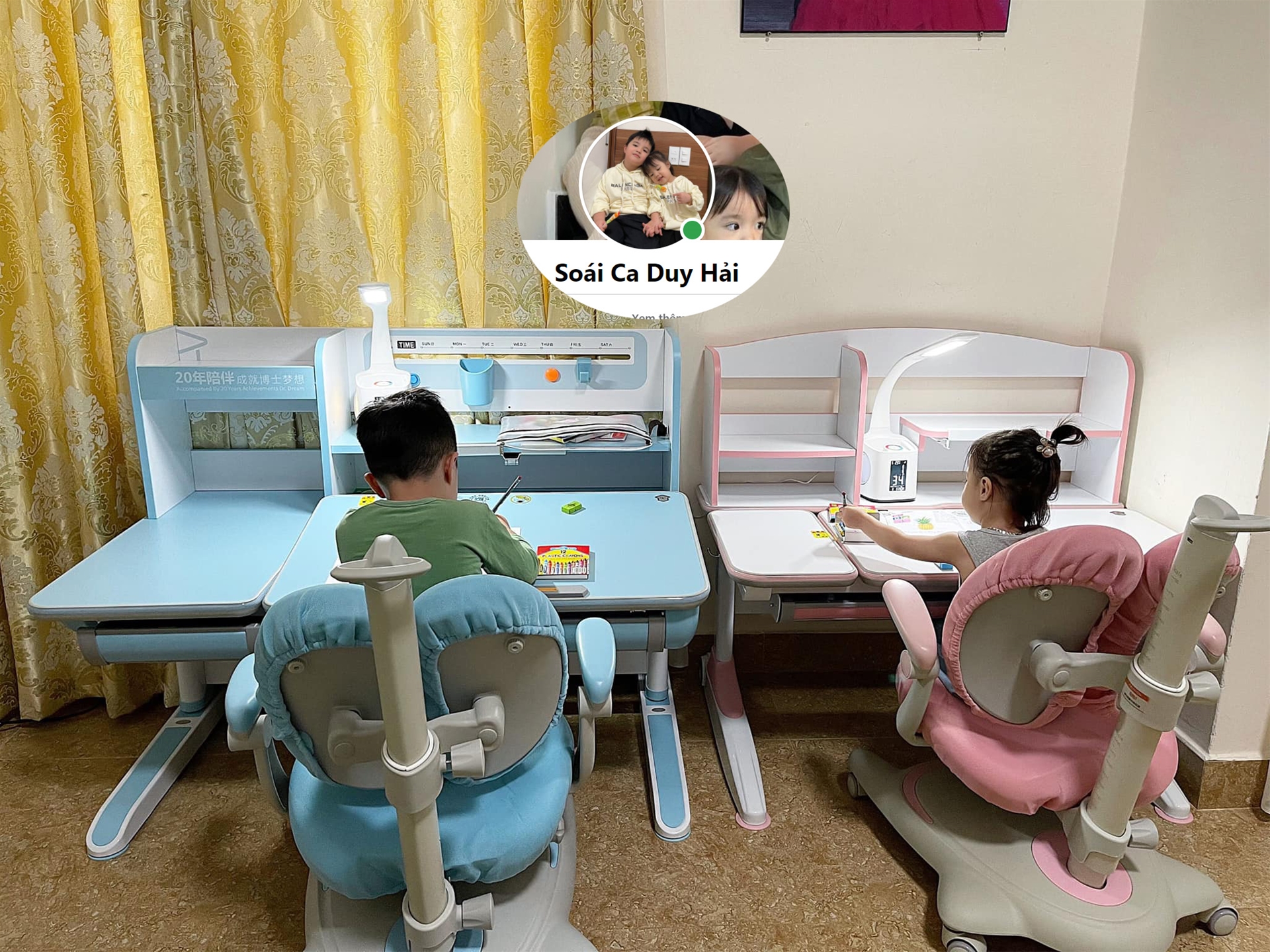 bàn học nâng hạ chiều cao chống gù chống cận