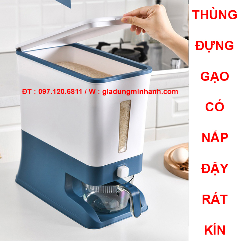 thùng đựng gạo thông minh doron có nắp đậy rất kín
