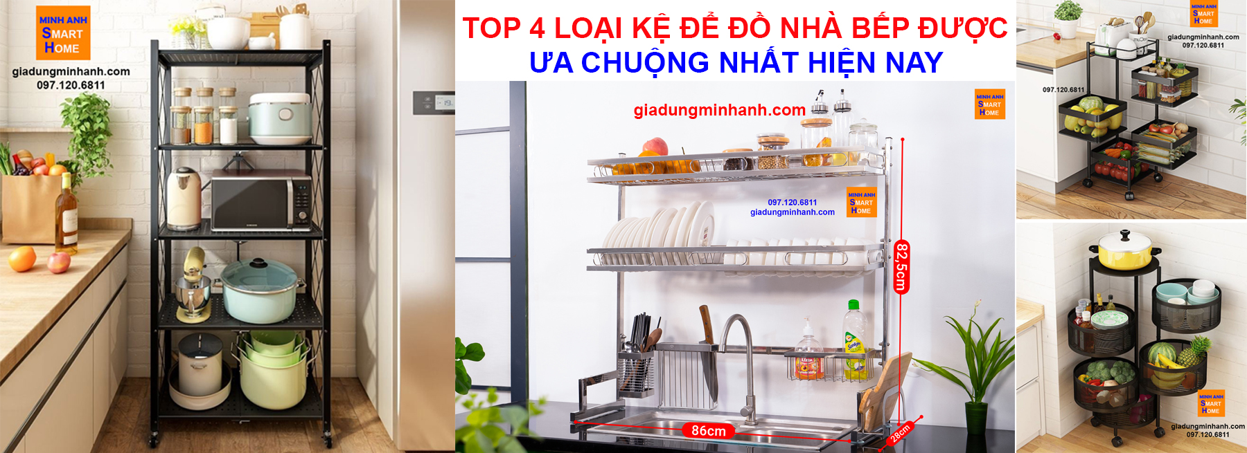 Top 4 Loại Kệ Để Đồ Nhà Bếp Thông Minh Được Ưa Chuộng Nhất Hiện Nay