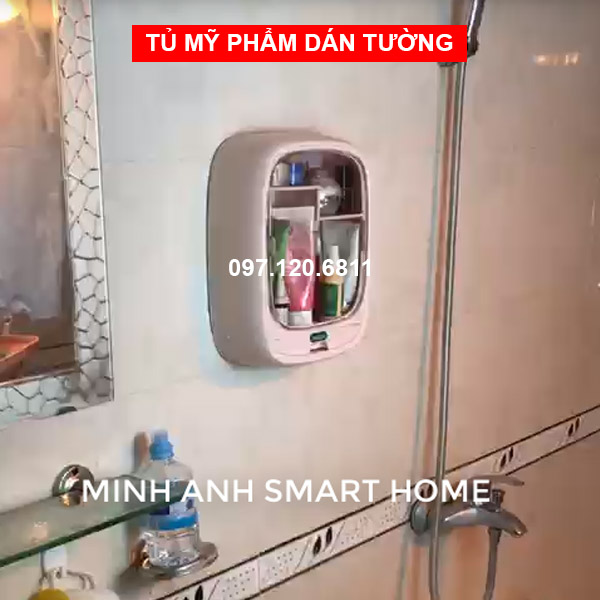 TỦ MỸ PHẨM DÁN TƯỜNG CÓ NẮP ĐẬY