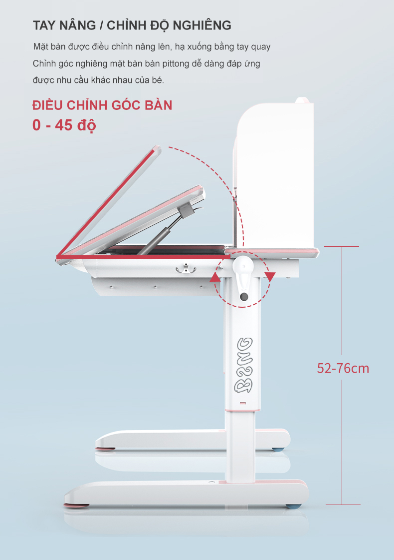 Bàn Học Chống Gù Chống Cận Dài 120cm DRZ-12006