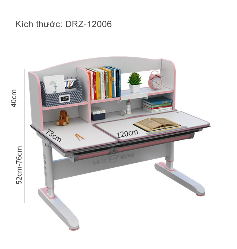 Bàn Học Chống Gù Chống Cận Dài 120cm DRZ-12006