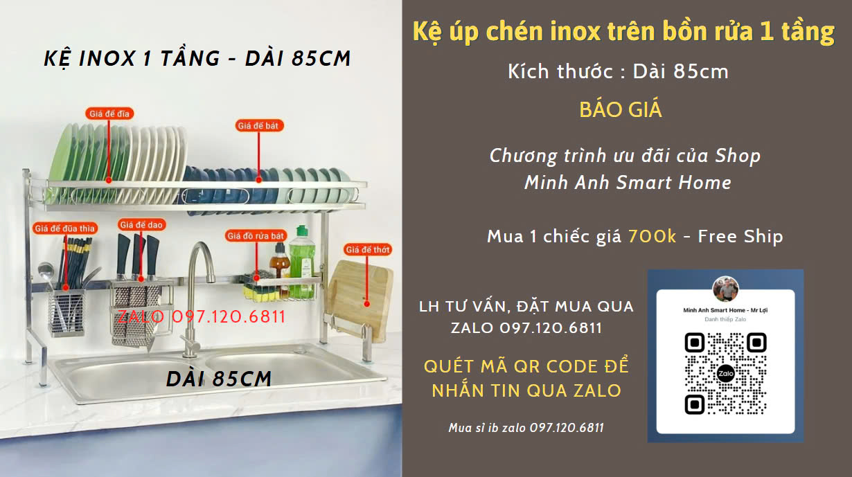 Kệ trên bồn rửa có nắp đậy