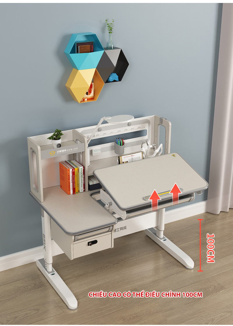 Bàn Học Chống Gù Chống Cận Cao Cấp - Nâng Hạ Thủy Lực DRZ-12002