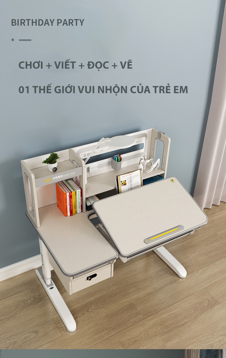 Bàn Học Chống Gù Chống Cận Cao Cấp - Nâng Hạ Thủy Lực DRZ-12002