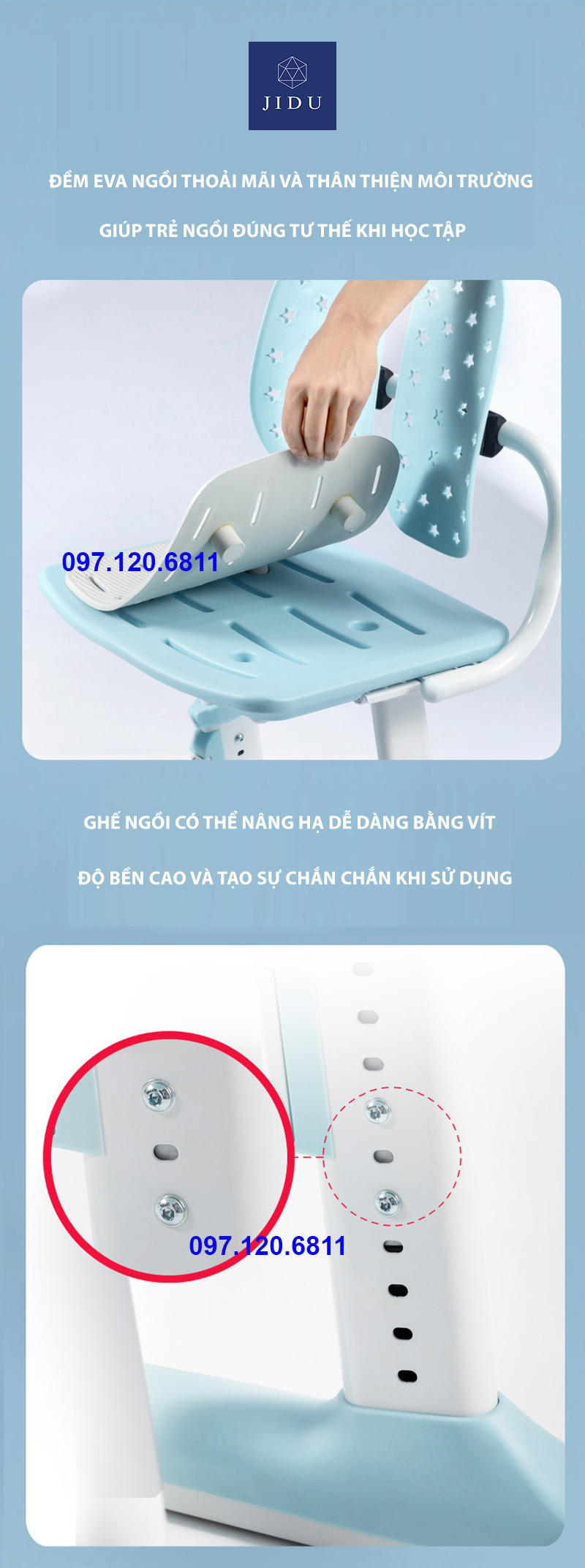 Bộ Bàn Ghế Chống Gù Chống Cận JD-5100 và ghế MC-159