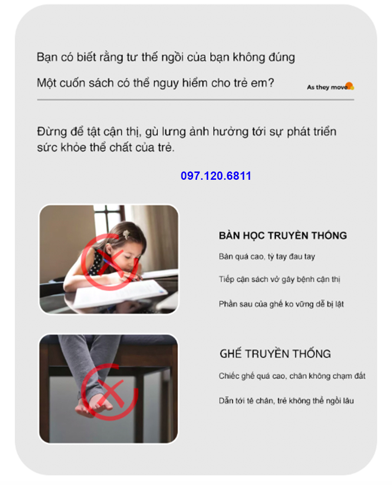 Bàn Học Chống Gù Chống Cận Vân Gỗ DKZ - 120