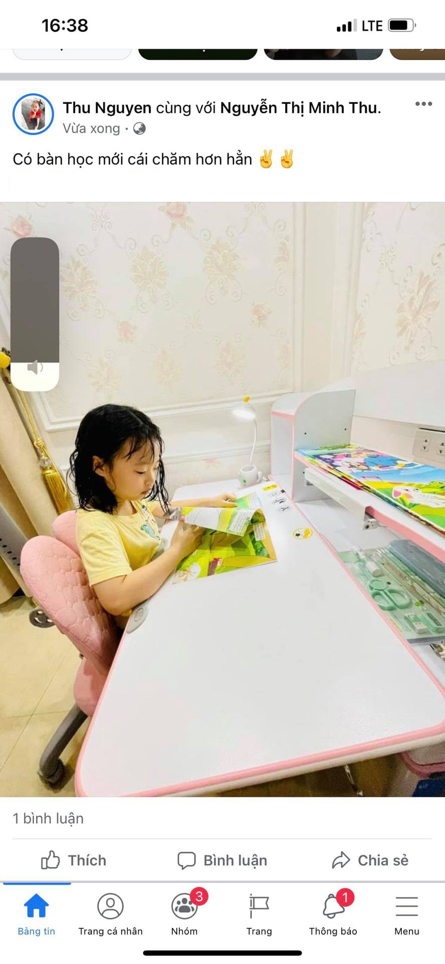 Bàn Học Chống Gù Chống Cận 80cm mã DRZ-8001