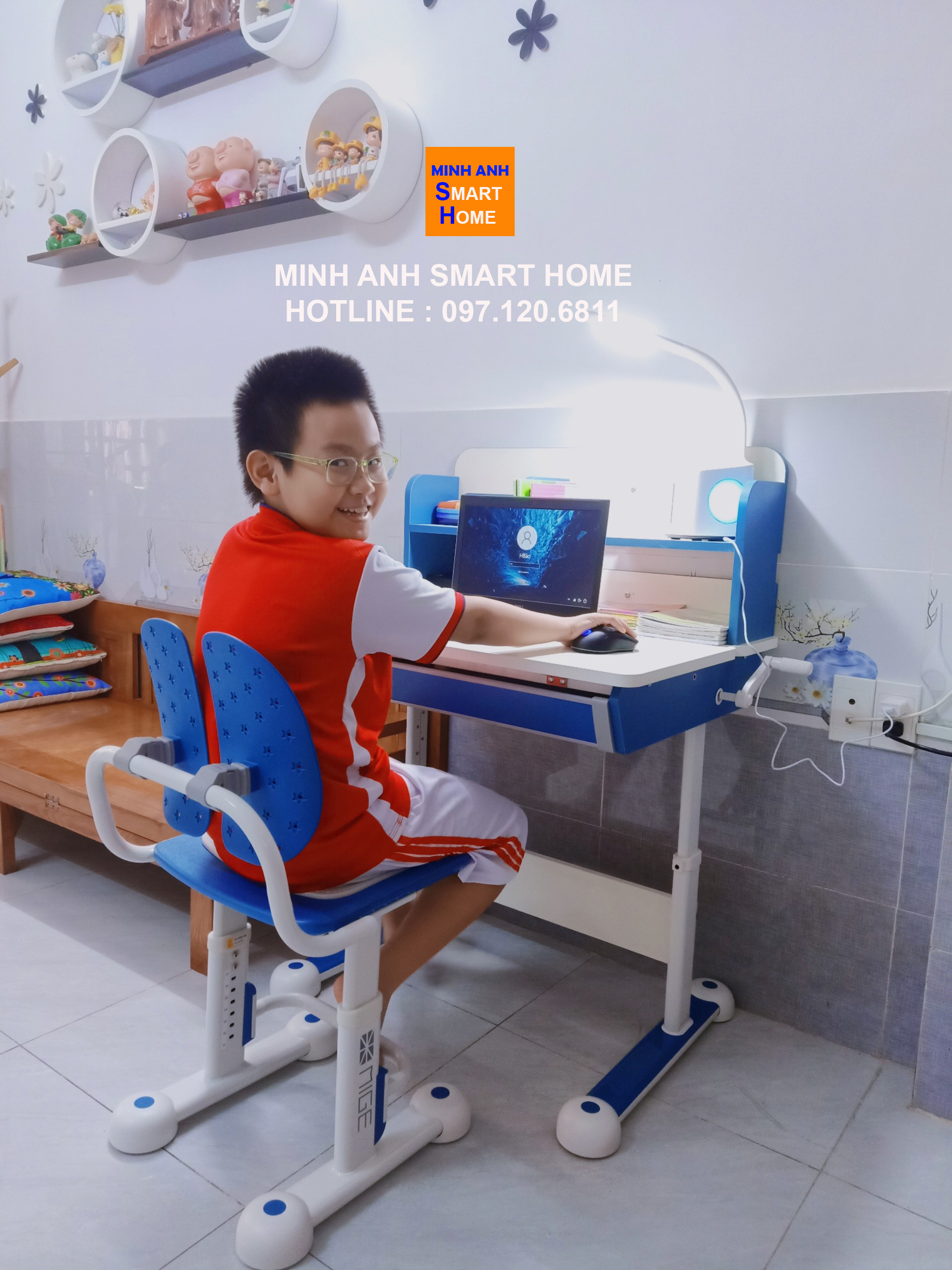 Bộ Bàn Học Chống Gù Chống Cận M-1080 Và Ghế M-167