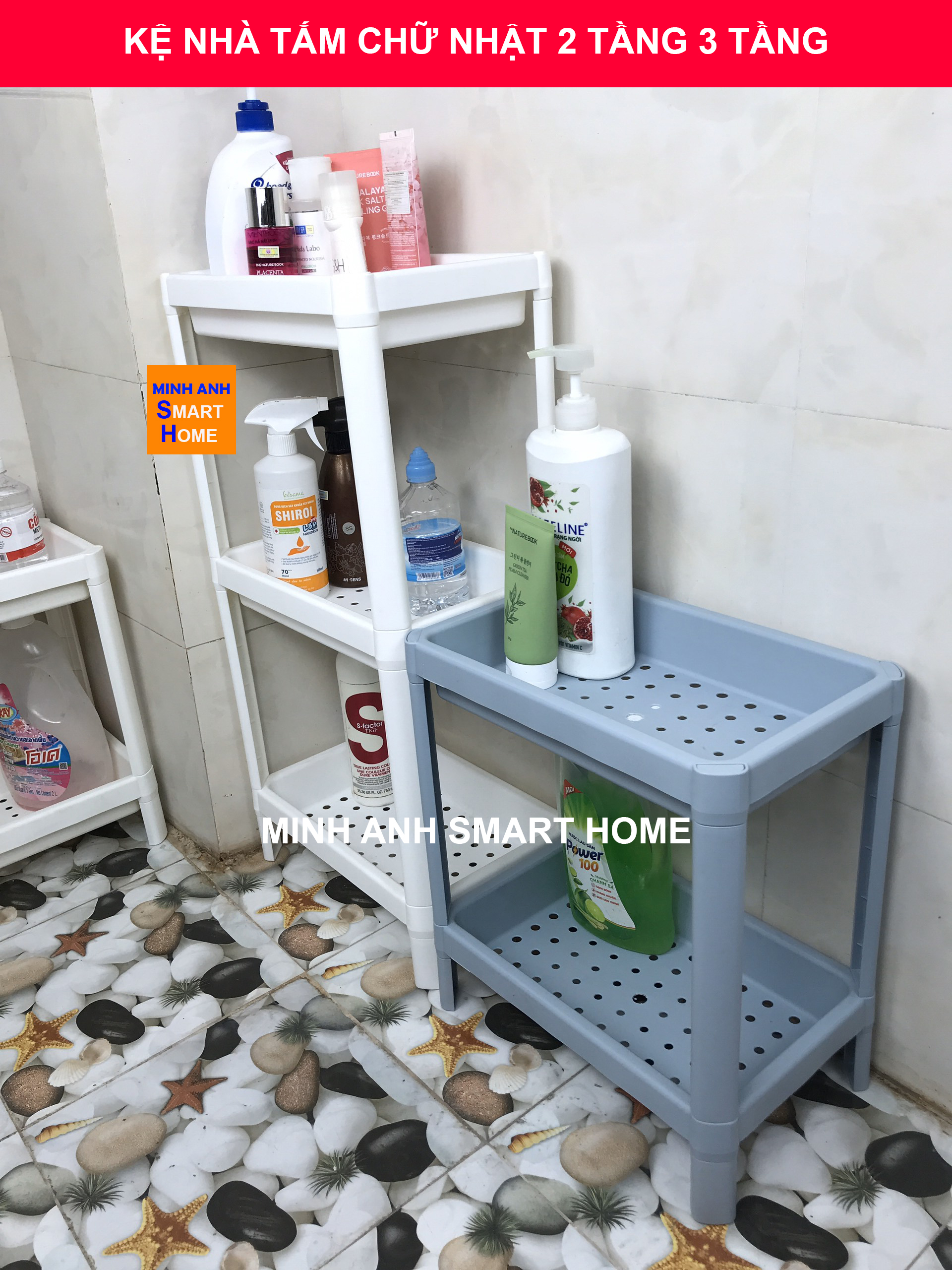 Kệ nhà tắm đa năng chữ nhật siêu hot